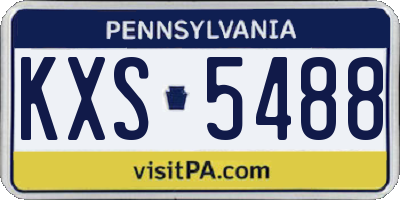 PA license plate KXS5488