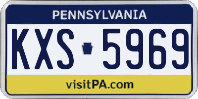 PA license plate KXS5969
