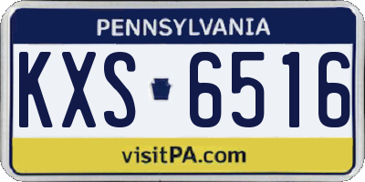 PA license plate KXS6516