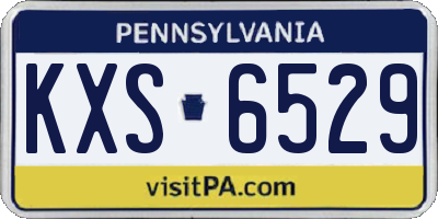 PA license plate KXS6529