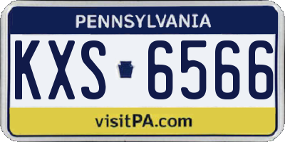 PA license plate KXS6566