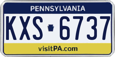 PA license plate KXS6737