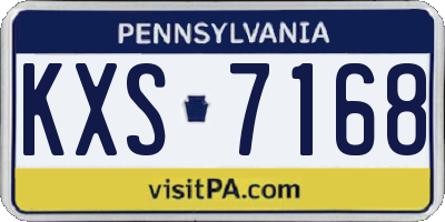 PA license plate KXS7168