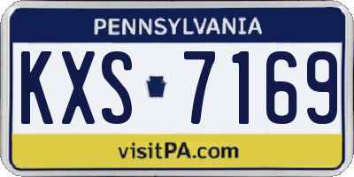 PA license plate KXS7169