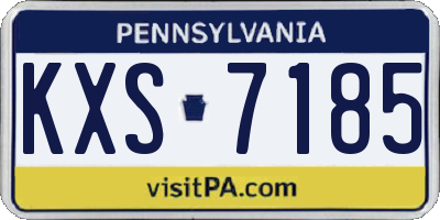 PA license plate KXS7185