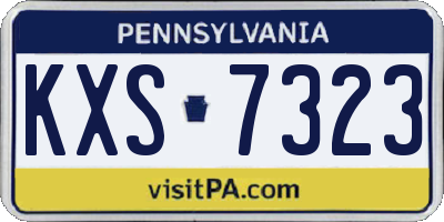 PA license plate KXS7323