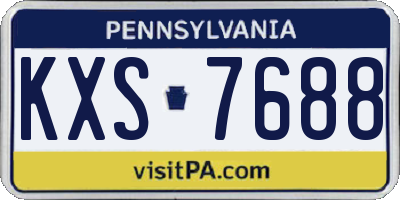 PA license plate KXS7688