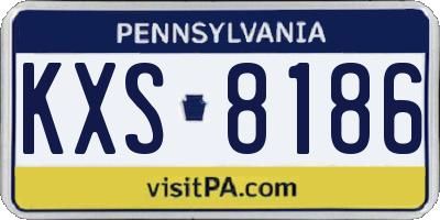 PA license plate KXS8186