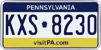 PA license plate KXS8230
