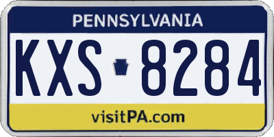 PA license plate KXS8284