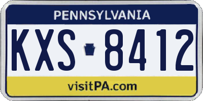 PA license plate KXS8412