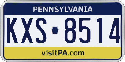 PA license plate KXS8514