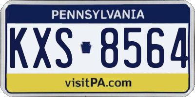 PA license plate KXS8564