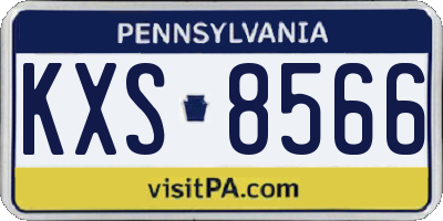 PA license plate KXS8566
