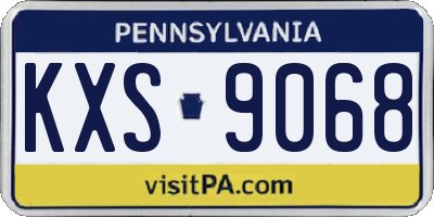 PA license plate KXS9068