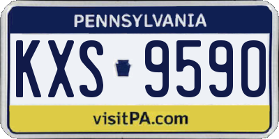 PA license plate KXS9590