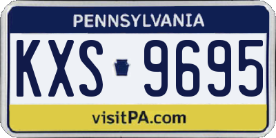 PA license plate KXS9695