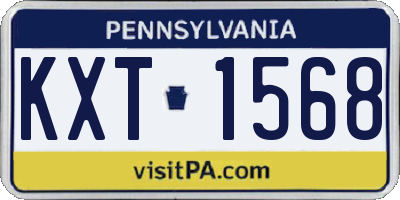PA license plate KXT1568