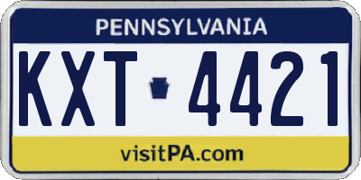 PA license plate KXT4421