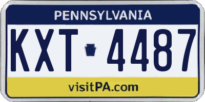 PA license plate KXT4487