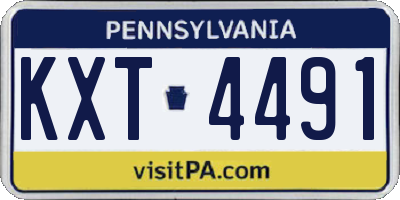PA license plate KXT4491