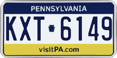 PA license plate KXT6149