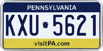 PA license plate KXU5621