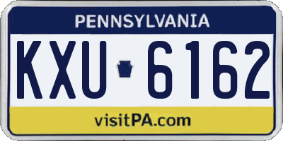PA license plate KXU6162
