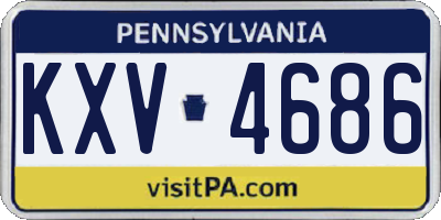PA license plate KXV4686