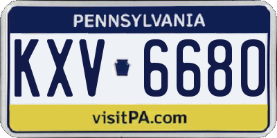 PA license plate KXV6680