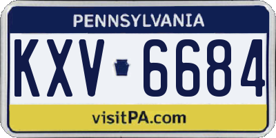 PA license plate KXV6684