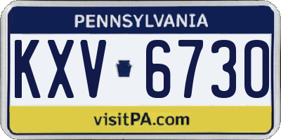 PA license plate KXV6730