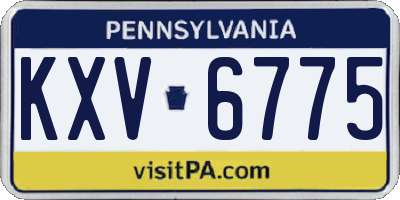 PA license plate KXV6775