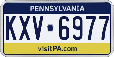 PA license plate KXV6977