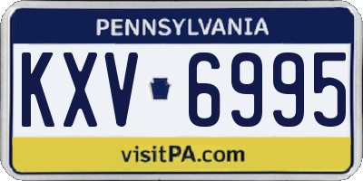 PA license plate KXV6995