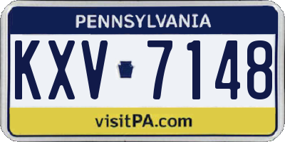 PA license plate KXV7148
