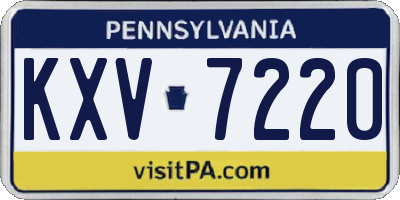 PA license plate KXV7220