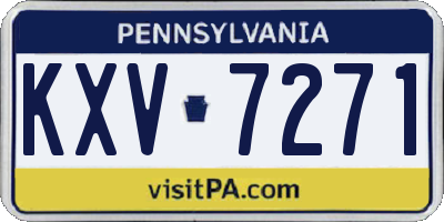 PA license plate KXV7271