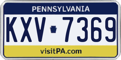 PA license plate KXV7369