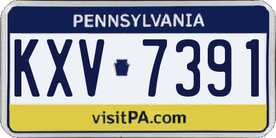 PA license plate KXV7391