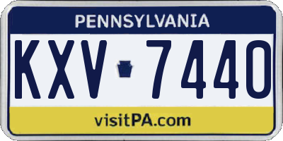 PA license plate KXV7440