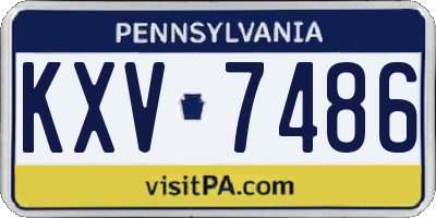 PA license plate KXV7486