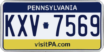 PA license plate KXV7569
