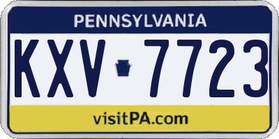 PA license plate KXV7723
