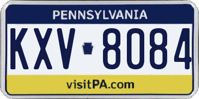 PA license plate KXV8084