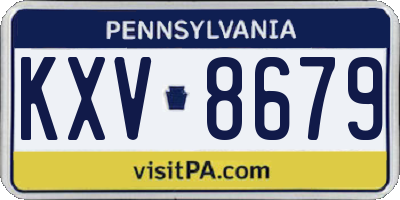 PA license plate KXV8679
