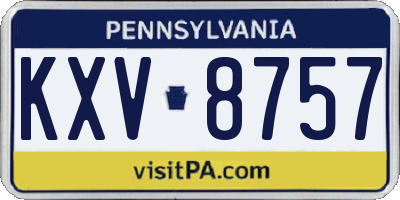 PA license plate KXV8757