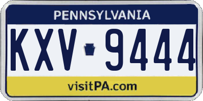 PA license plate KXV9444