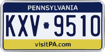 PA license plate KXV9510