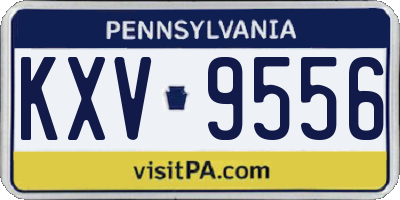 PA license plate KXV9556